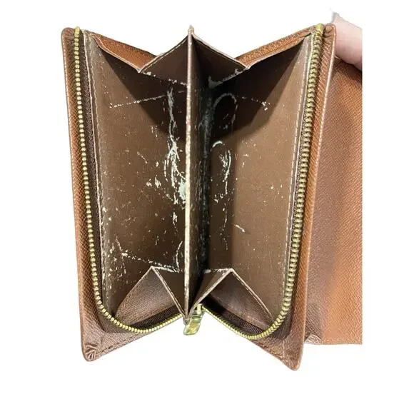 Louis Vuitton LV Monogram Canvas Snap and Zip Compact Wallet Vintage